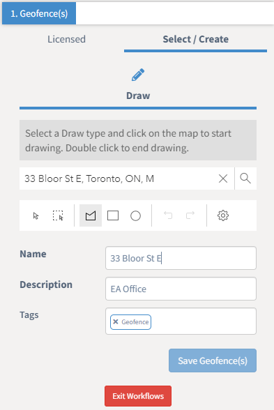 Geofence details