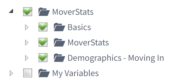 Select MoverStats variables