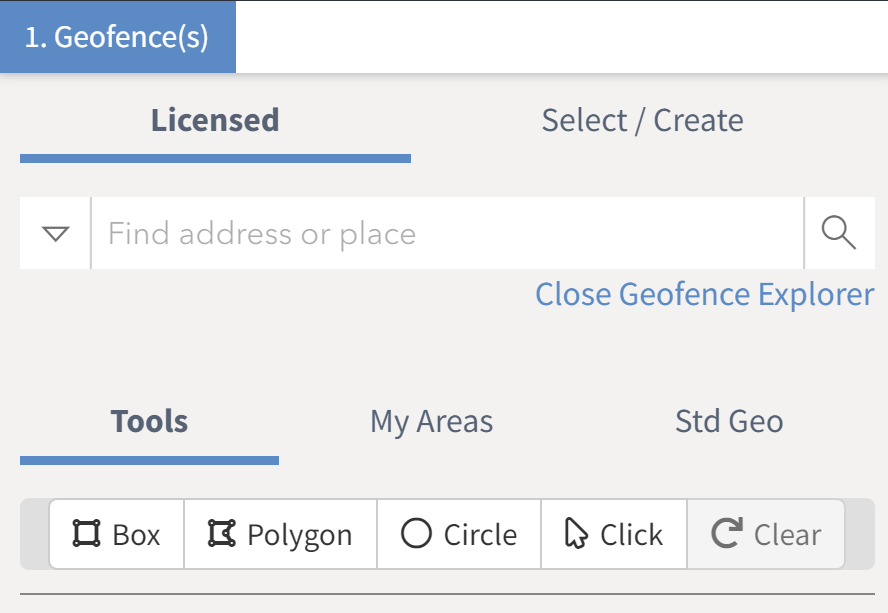 Licensed geofences