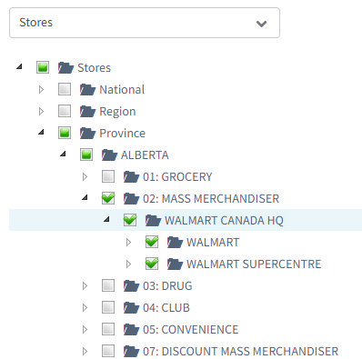 Select competitor stores