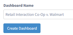 Customize name and click create dashboard