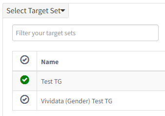 Select target sets