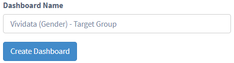 Customize name and click create dashboard