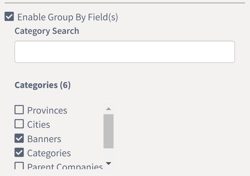 Group by fields