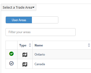 Select trade area