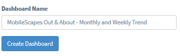 Customize name and click create dashboard