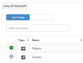 Select area of interest