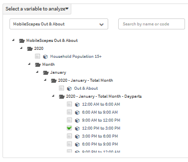Select variable