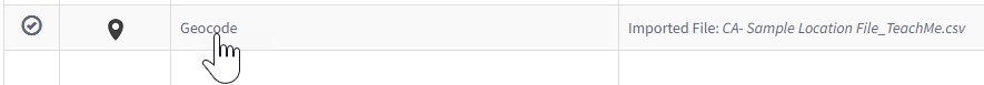 Geocode result on results page in ENVISION