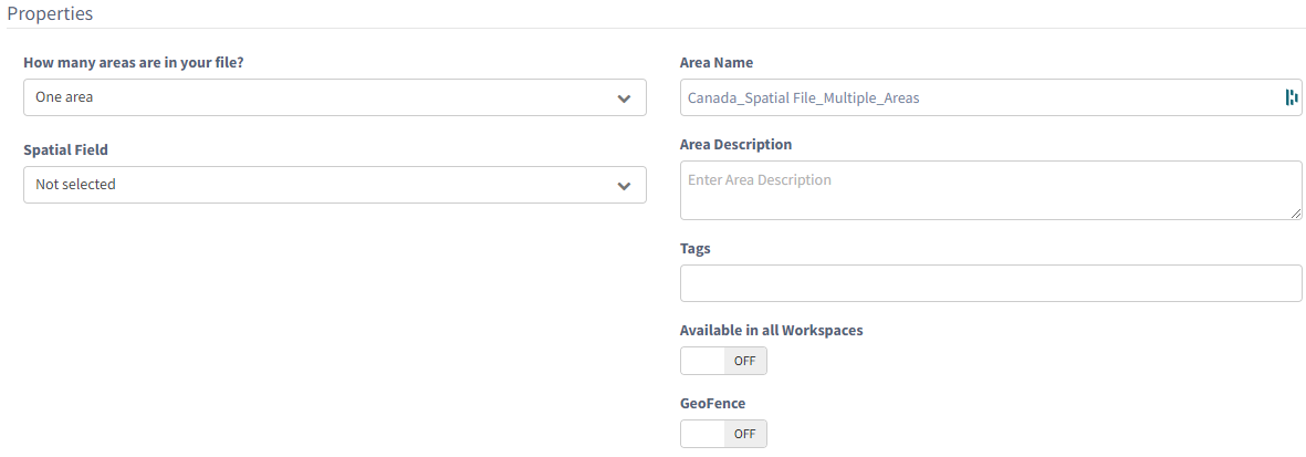 Specify properties