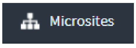 Microsites item in side panel menu