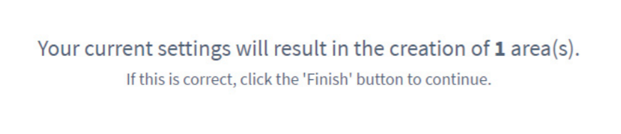Confirmation message