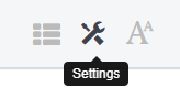 Select settings icon