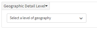 Choose a level of geography