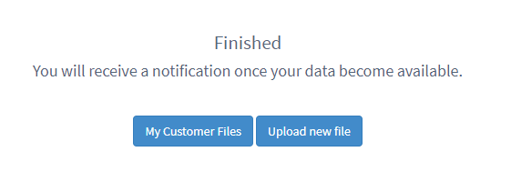 Finished message