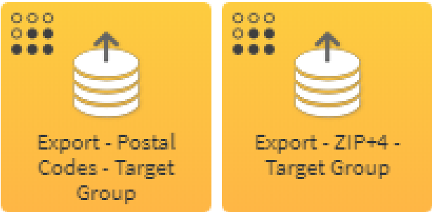 Export target group tool icons