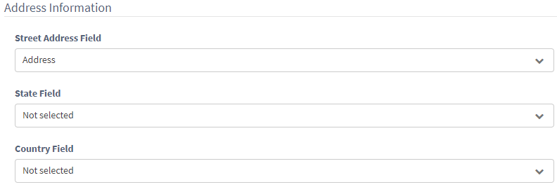 Field details for USA Workspaces