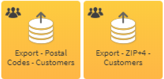 Export customers tool icons