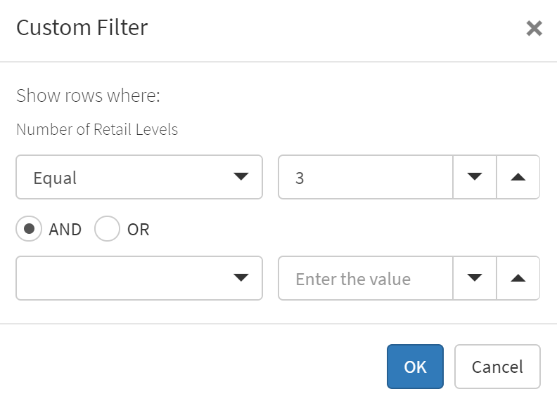 Custom filter defined