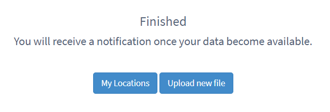 Finished message