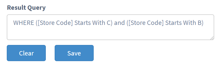 Result query box