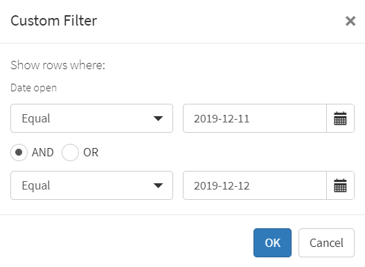 Custom filter defined