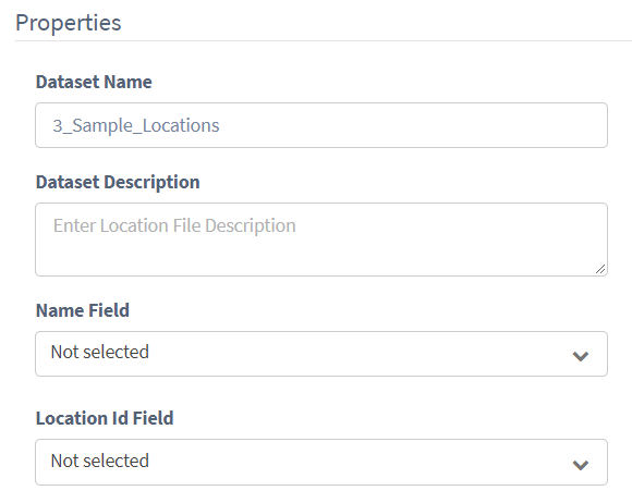 Properties section details