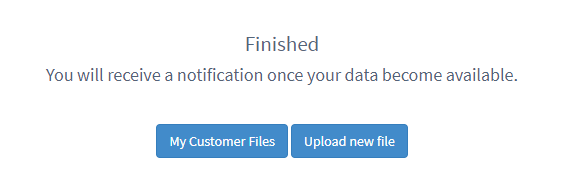 Finished message