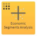Economic segments analysis tool icon