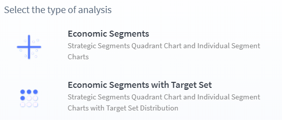 Select economic segments with target sets