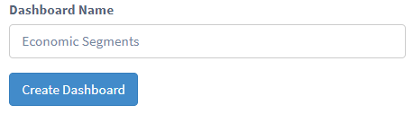 Customize name and click create dashboard