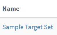 Target set name