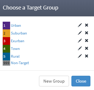 Choose a target group