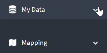 Select areas from my data menu