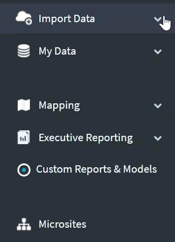Select geographic codes from customers drop-down under import data menu