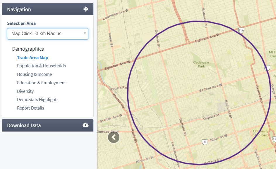 Toggle between dashboards around your location