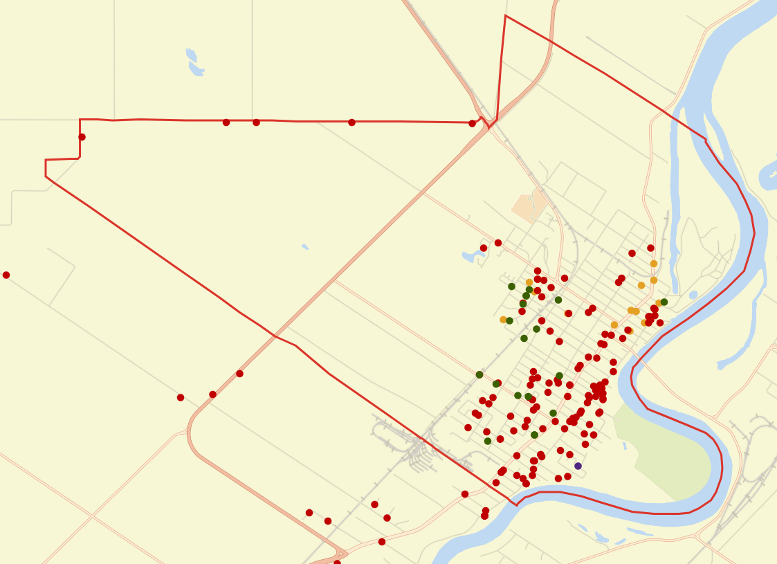 Target sets on map