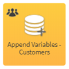 Append variables - customers tool icon