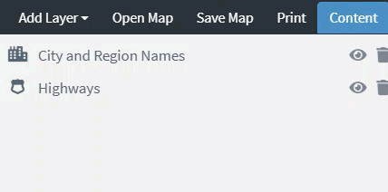 Standard geography from add layer menu