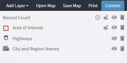 Rearrange layers on the map