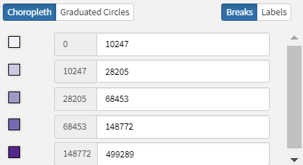 Category style settings (chloropleth)