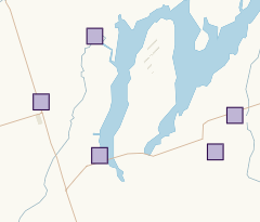 Locations on the map