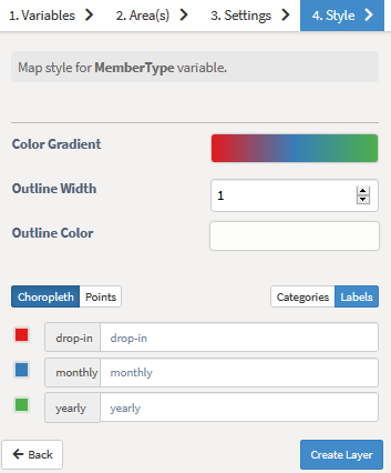 Map style settings