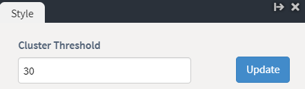 Cluster threshold set to 30