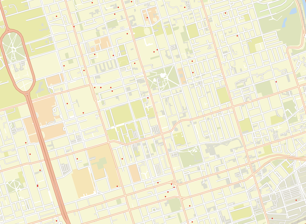 Customer clustering (500) on map
