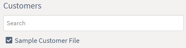 Select customer file