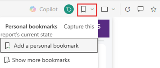 Screenshot of 'Add a personal bookmark' button
