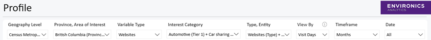Screenshot of Profile settings.