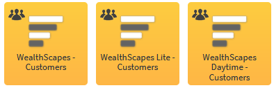 WealthScapes Customers tool icons