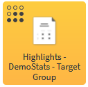 Highlights DemoStats Target Group tool icon